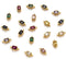 KitBeads 10pcs Real Gold Plated Connector Charms Mixed Color Crystal Double Loop Charms Cubic Zirconia Links Charms for Jewelry Making Craft...