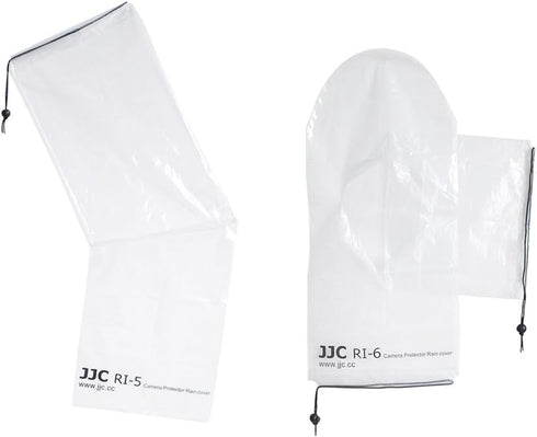 JJC 2 Types DSLR Camera Rain Cover Coat Sleeve Protector for Canon Nikon Fujifilm Sony Olympus Panasonic Pentax Sigma with a Lens & Flash PE Mater...