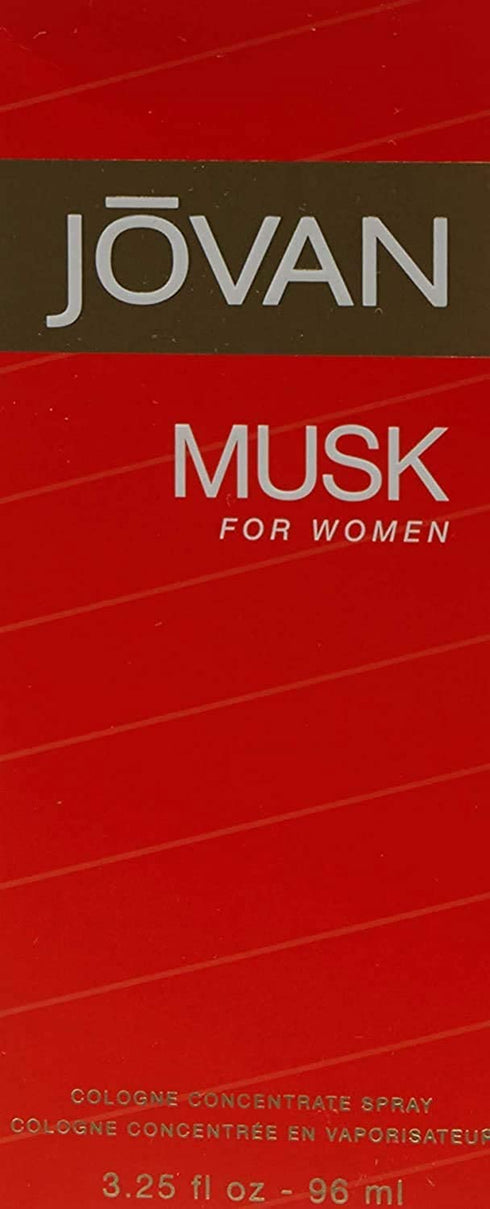 Jovan Musk Eau de Cologne Concentrate Spray, Sexy Cologne for Women, Vegan Formula, 3.25oz...