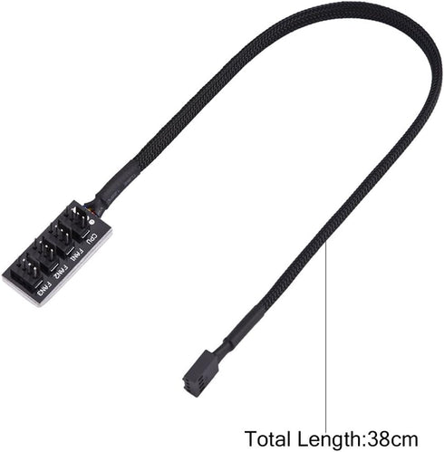 Bewinner 4-Pin PWM Fan Hub, 4-pin Male for CPU Fan PC Fans Hub, Computer CPU/Case Fan Power Multi Splitter Connector Cable Adapter for 12V Compute...