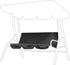 Swing Seat Cushion Cover, 59.1X19.7X3.9in Outdoor Waterproof 3 Seats Swing Chair Hammock Seat Cover for Garden Courtyard 3 Seats Swing (Black)...