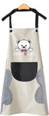 V-shine Women Kitchen Apron with Hand Wipe Pockets Adjustable Neck for Cooking Baking...
