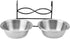 Owlike Stainless Steel Dual Hanging Food Water Bowl Feeder with Hook for Cat Pet Dog Puppy Crate Cage...