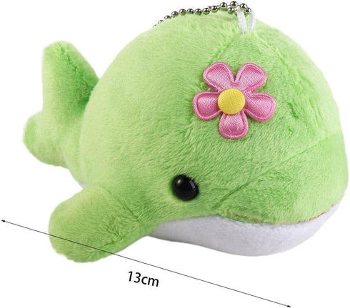 Yellow Mini Stuffed Animal Dolphin Plush Toys Soft Lovely Dolphin Stuffed Keychain Bag Pendants Tiny Ocean Animal Accessories for Keychain Decor S...