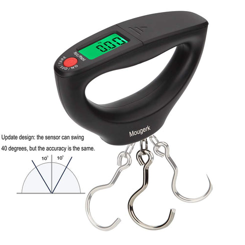 110lb 50kg Portable Digital Hanging Fish Scale Postal Scales, 2 AAA Batteries (Not Included)...