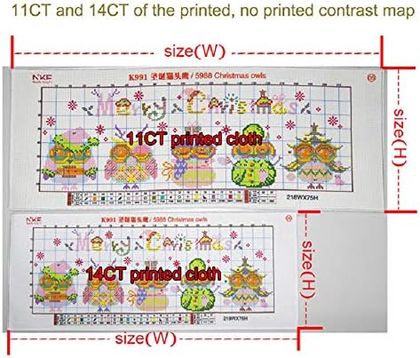 Uotp Cross Stitch Kits Pre-Printed Cross Stiching Stamped Cross Stitch Kit 14CT DIY Art Crafts for Beginners Three Basin Flower...