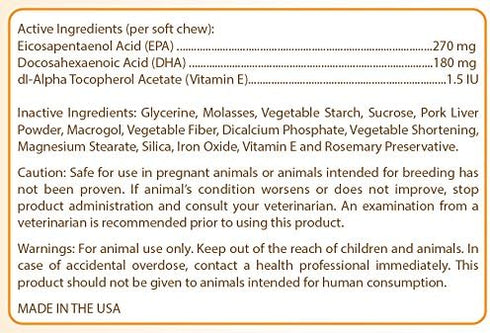 Healthy Breeds Pomeranian Omega HP Fatty Acid Skin and Coat Support Soft Chews 60 Count...