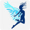 FINGERINSPIRE Woman with Wings Flying Painting Stencil 11.8x11.8 inch Woman with Wings Painting Template Flying Angel Stencil Character Theme Craf...