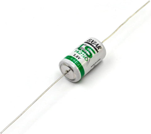 (2-Pack) 3.6V LS14250 1/2AA Lithium Thionyl Chloride Battery with Axial Terminals, Replacement for SAFT LS14250, ER14250 Li-SOCi2...