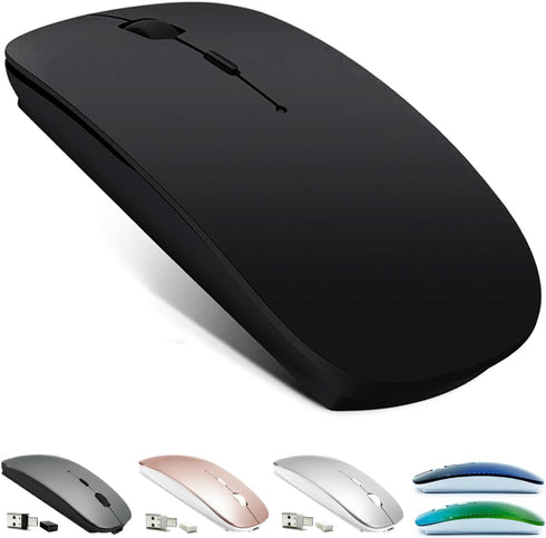 KLO Rechargeable Bluetooth Mouse for MacBook/MacBook air/Pro/iPad, Wireless Mouse for Laptop/Notebook/pc/iPad/Chromebook (Black)...