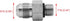 (4-PACK) 6400-06-04-O Hydraulic Hose Adapter Fitting 3/8" Male JIC 37° Flare (9/16"-18UNF) × 1/4" Male O-Ring Boss (7/16"-20UNF) SAE Straight Pipe...