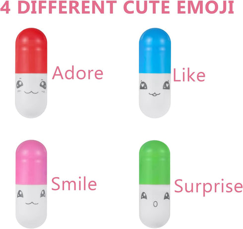 101PCS Cute Capsule Message Love Letters Plastic Capsule Love Letters in Wish Bottle,Lover Gift for Anniversary,Valentines,and Long Distance Relat...