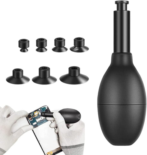 Lens Sucker Kit, 8-in-1 Sucker Kit with 7 Interchangeable Strong Suction Cups, Long Anti-Static Pen Manual Vacuum Suction Pen Lens Puller Repair T...