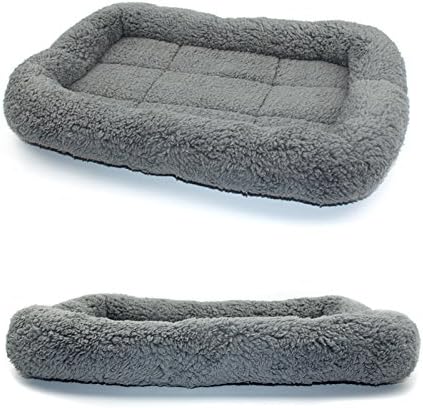 Enjoying Plush Cat Bed Mat 10" x 15" Pet Cushion with Pillow Around for Puppy Curling Sleep Cat Pad for Cat Carrier/Crate Dog Self-Warm Bed, Antis...