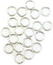 50 Jump Rings Open Sterling Silver Jewelry 19 Ga 6mm...