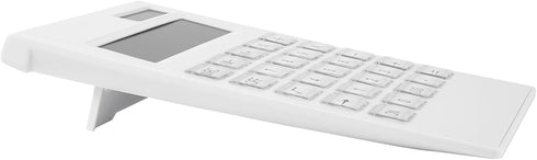 Crystal Calculator Slim Elegant Design Office Home Electronics Dual Power Desktop Calculator, Solar 10 Bit Tilt LCD Display Tilt Design White (Cry...