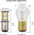 GRV Ba15d 1142 1076 13-5050SMD Warm White LED Bulb AC/DC12V-24V RV Light Bulbs Interior,Replacement for 12Volt Turn Single Light Bulb,Travel Trail...