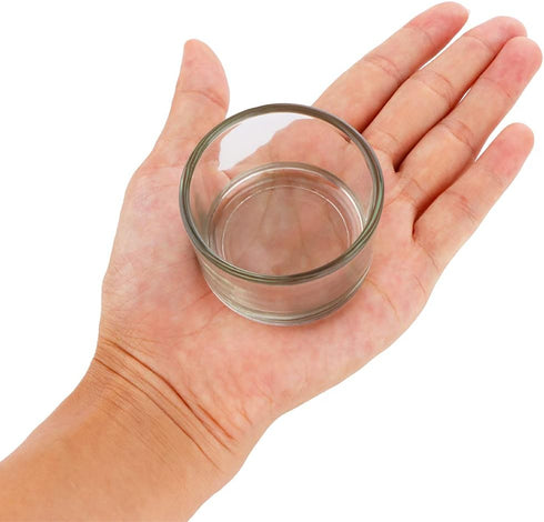 2 Pcs Hamster Food and Water Bowl Glass Anti-Turning Transparent Dish for Hamster and Other Small Pet...