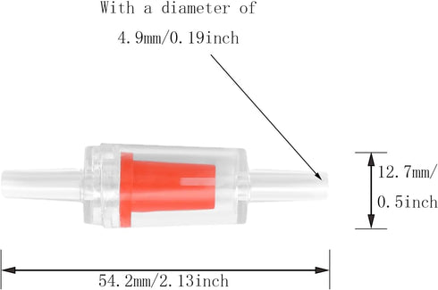 10PCS Red Oxygen Pump Air Line Check Valve Aquarium Air Check Valve Fish Tank Oxygenator One Way Air Check Valve for Aquarium Supplies Accessories...