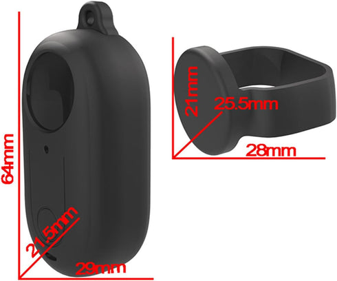 LICHIFIT Silicone Protective Case with Lens Cap Cover for Insta360 GO 3 Action Camera Soft Shell Cover Housing Skin Accessories Set...