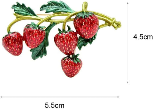 Strawberry Enamel Brooch For Women Red Strawberry Pin Brooch Fruit Brooches Pins Badges for Clothing Backpacks Bag...
