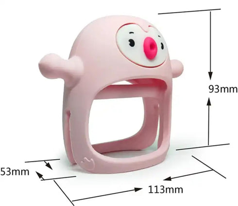 Yummy Baby Cute Penguin Teething Mitten for Babies, Easy to Hold, No-Drop Design, Silicone Baby Teether Toys, Relief from Teething Pain, Nipple Sh...