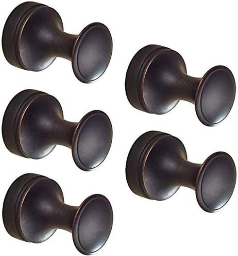BigBig Home Bronze Towel Hooks, Bathrooms Wall Hook Farmhouse Robe Hooks Bedroom Coat Clothes Hanger, Oil Rubbed Finish 5 Pack ORB...