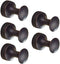 BigBig Home Bronze Towel Hooks, Bathrooms Wall Hook Farmhouse Robe Hooks Bedroom Coat Clothes Hanger, Oil Rubbed Finish 5 Pack ORB...