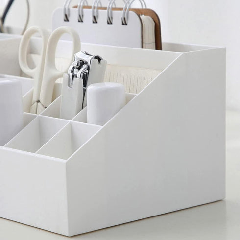 Desk Organizer Cosmetic Display Cases,Make up Organizers and Storage for Eyeshadows, Concealers, Powders, Makeup Brush, Nail Polish White...