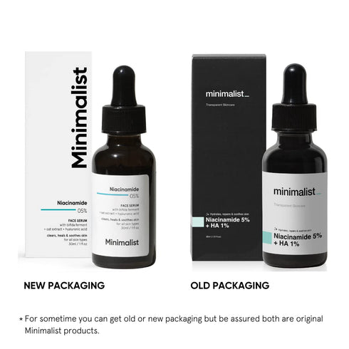 Minimalist 5% Niacinamide Face Serum for Clear Glowing Skin | With 1% Hyaluronic Acid for Hydration | Pore Minimizer for Face | Clears Acne Marks ...