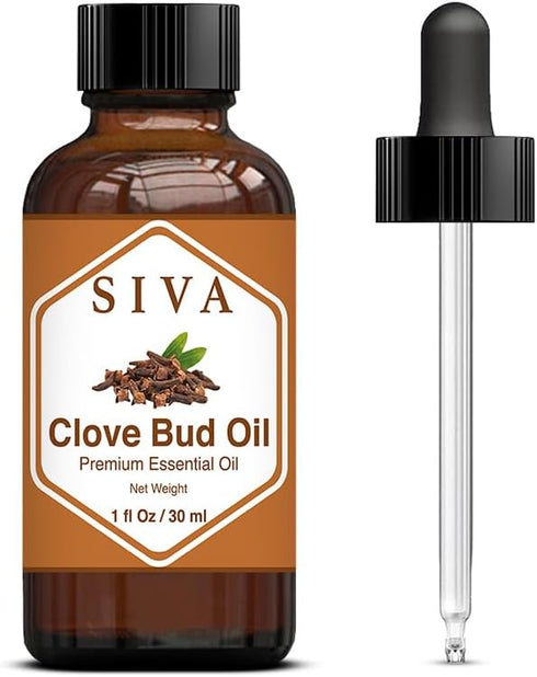 Siva Clove Bud Essential Oil - 1 Fl Oz – Natural Clove Bud Oil - for Diffuser, Face, Skin Care, Aromatherapy, Hair Care, Scalp and Body Massage - ...