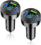 2Pcs Car Charger 66W Super Fast Charging with USB C&QC 3.0(Voltmeter&LED Lights) Universal Quick Charge for 12-24V Car Cigarette Lighter Plug,Comp...