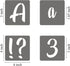 3 Inch Alphabet Letter Stencils - 70 Pack Letter Number Stencil Templates with Signs for Painting on Wood, Reusable Calligraphy Letters and Number...