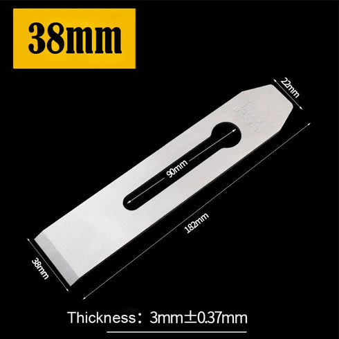 2 Pack 38MM / 1.5inch Wide Replacement Bench Plane Blades Iron Plate Knife for Woodwork Hand Planer Carpentry Edge Trimming Saw DIY Tool Set Parts...