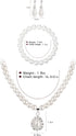 CSIYANJRY99 Pearl Necklace and Earring Set Faux Pearl Prom Jewelry Sets for Women Imitation Beaded Pearl Necklace Bracelet Stud Earrings for Women...