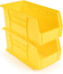 Hudson Exchange 11" x 5-1/2" x 5" Plastic Stackable Storage Bin and Hanging Container (Yellow)...