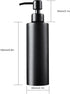 Soap Dispenser, Matte Black with Funnel and Non-Slip Coaster 304 Stainless Steel Metal Pump Hand Sanitizer Bottle for Bathroom, and Kitchen (12oz/...