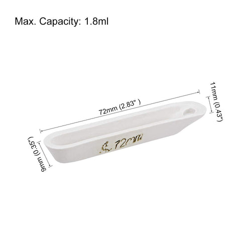 uxcell 45% Alumina Crucible Boat 1.8ml Sample Holder Furnaces 72x11x9mm 10pcs...