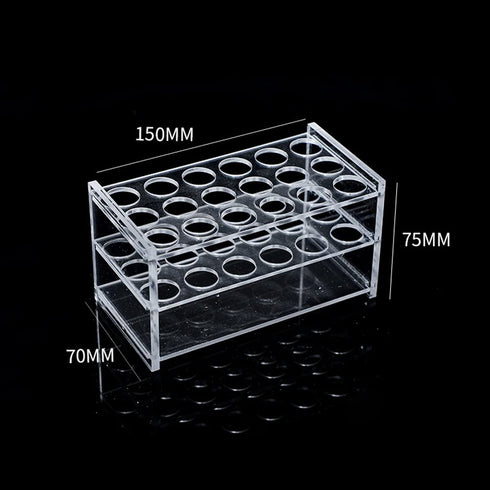 Clear Acrylic Test Tube Rack 18 Holes Test Tube Holder for 10ML/15ML Test Tubes (1 Piece)...