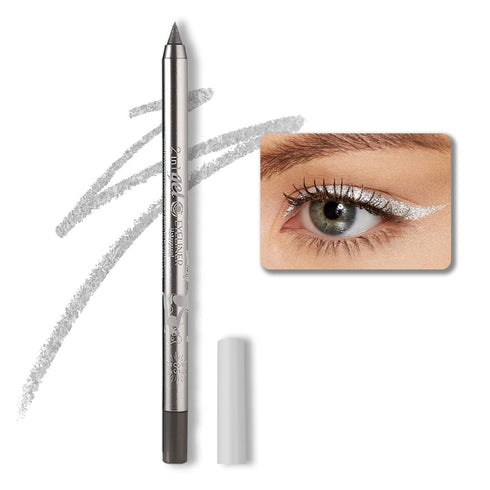 evpct 1Pcs Silver Color Gel Glitter Eyeliner Pencils Set for Women Waterline Waterproof Smudge Proof lapiz de ojos delineador de ojos contra el ag...
