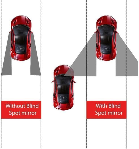 Blind Spot Mirror, 2" Round HD Glass Frameless Convex Rear View Mirrors Exterior Accessories with Wide Angle Adjustable Stick for Car SUV and Truc...