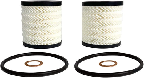 2 PCS Engine Oil Filter Kit Replace 11427622446 Compatible with Mini Cooper Clubman Countryman Paceman Hardtop Cabrio Coupe Roadster R55 R56 R57 R...