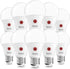 Sunco Lighting 10 Pack Dusk to Dawn Light Bulbs Outdoor Sensor A19 LED Light Bulb, UL, 9W (60W Eqv.), 800lm, Auto On/Off Photocell Automatic for O...