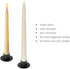 Iron Taper Candle Holder Round - Set of 2, Rustic Candlestick Holder for Home Decoration, Wedding, Anniversary, Housewarming, Birthday, Candle Sta...
