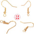Earring Hooks for Jewelry Making - 120 pcs/60 Pairs Hypoallergenic 14K Gold Ear Wires Fish Hooks for Jewelry Making, Jewelry findings Parts with 1...