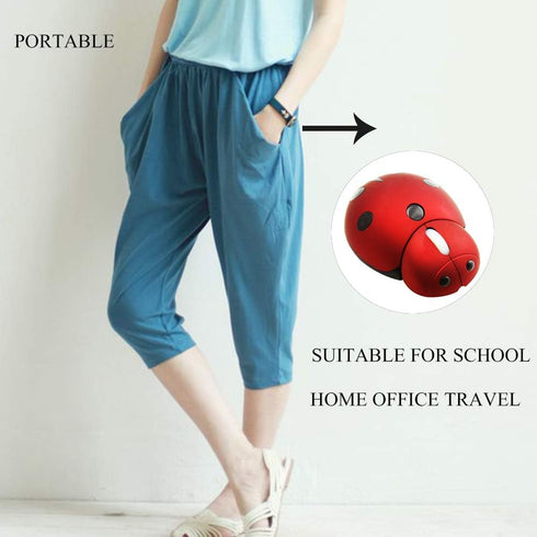 elec Space Mini Small Wireless Mouse for Kids, Cute Animal Ladybug Shape 3000DPI Portable Mobile Optical Mouse with USB Receiver Cordless Mouse fo...