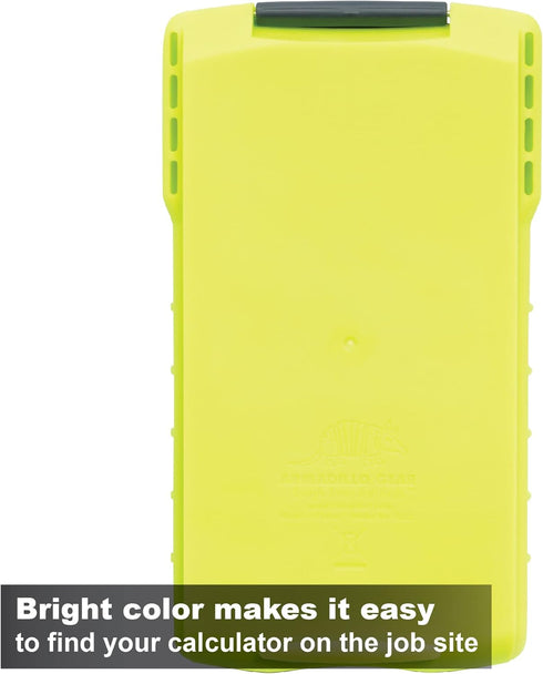 Calculated Industries 5032-5 Armadillo Gear Hard Protective Calculator Case in Lime Green...
