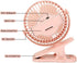 Mini Clip on Fan Battery Operated, 2500mAh 4 Inches Portable Personal Fan for Outdoors, Baby Stroller,Car Seat,Gym - Pink...
