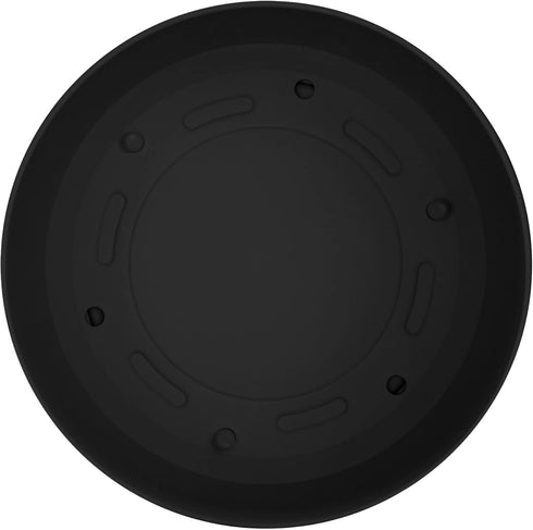 Bloem Mathers Round Planter with Saucer Tray: 6" - Black - Modern Design, Durable Plastic Pot, Removable Saucer, for Indoor & Outdoor Use, Gardeni...
