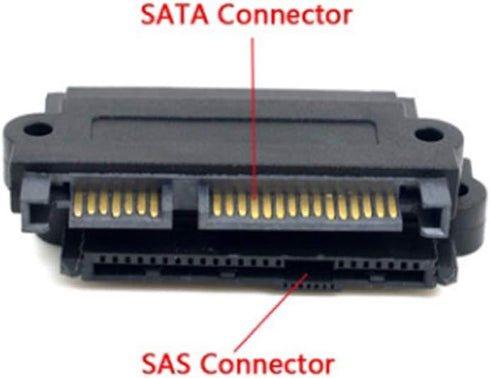 2Pcs Main Board Small Port SAS Hard Disk Adapter SFF-8482 to SATA 22 Pin Adapter Card...